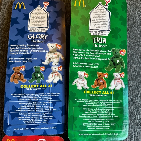 Ty McDonalds International Bears Collection set of 4 1999 - Picture 2 of 8